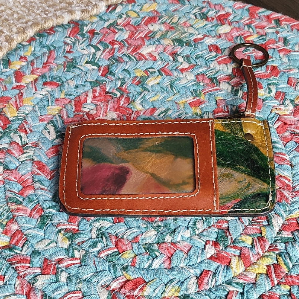 Patricia Nash Colorful Leather Keychain Wallet